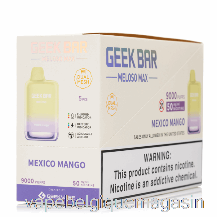 Vape Juice [paquet De 5] Geek Bar Meloso Max 9000 Jetable
